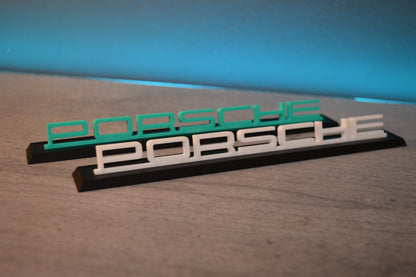 Aufsteller Porsche Schriftzug